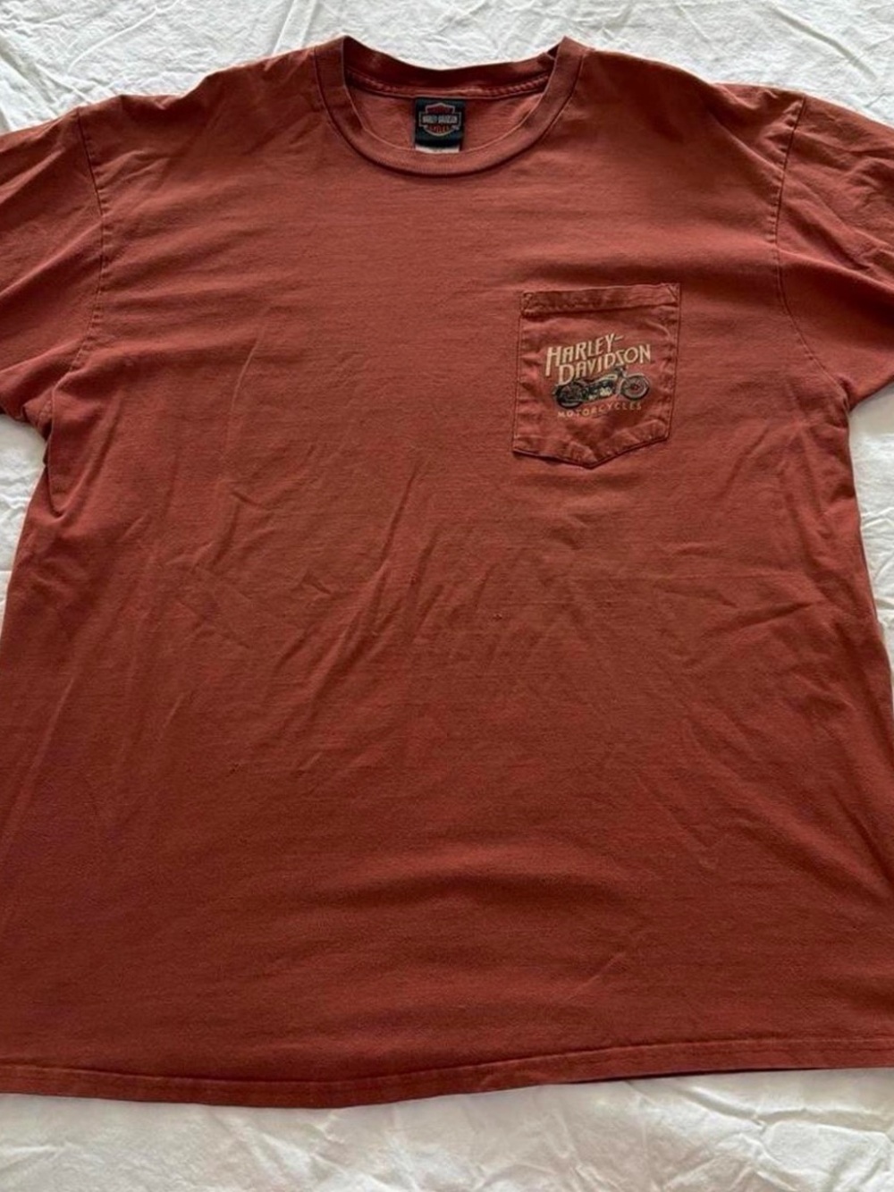 Harley-Davidson Men’s Rust Red Pocket Short Sleeve Tee